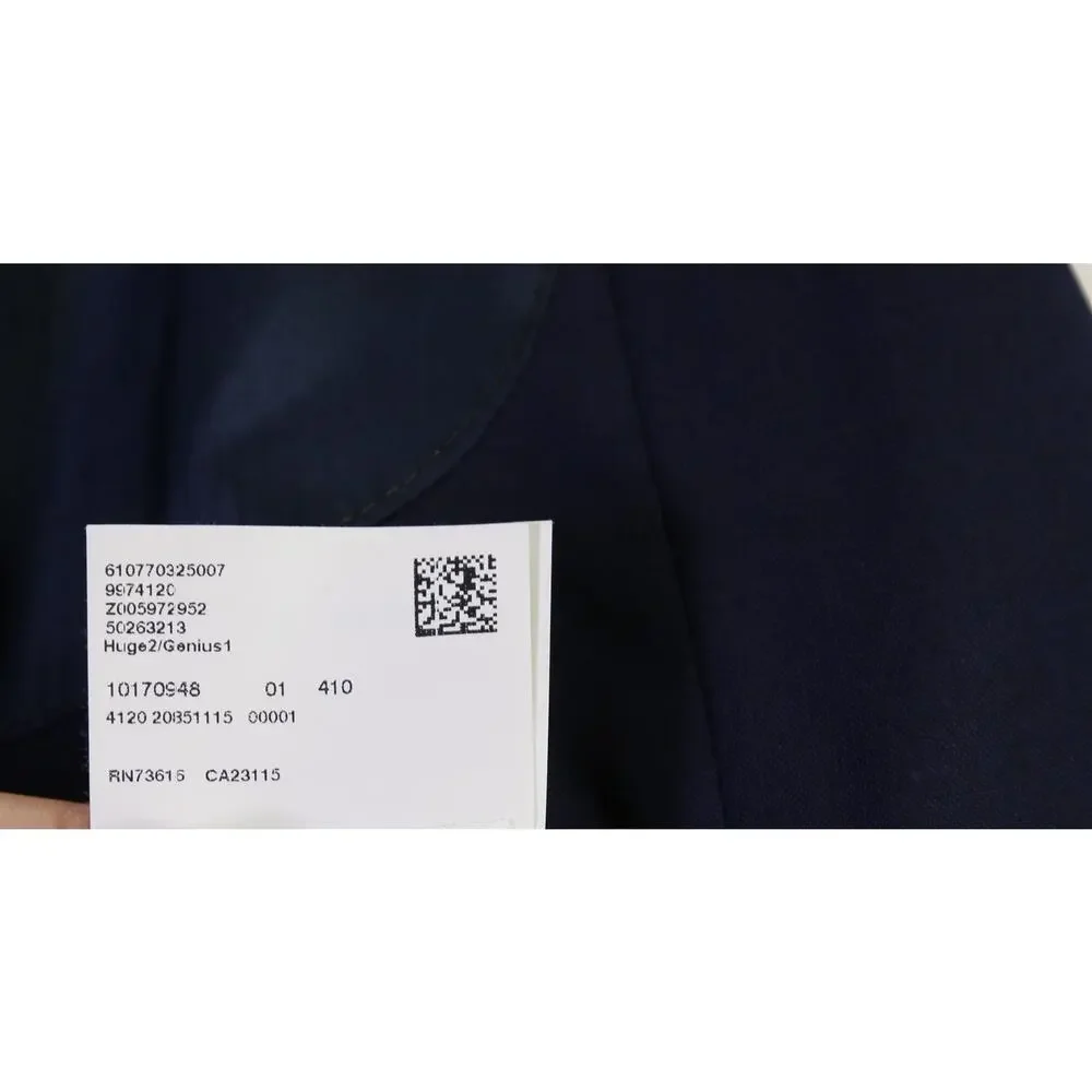 Hugo Boss Huge/Genius Dark Royal Blue Iridescent 2-Btn 110's Wool Suit 40L
